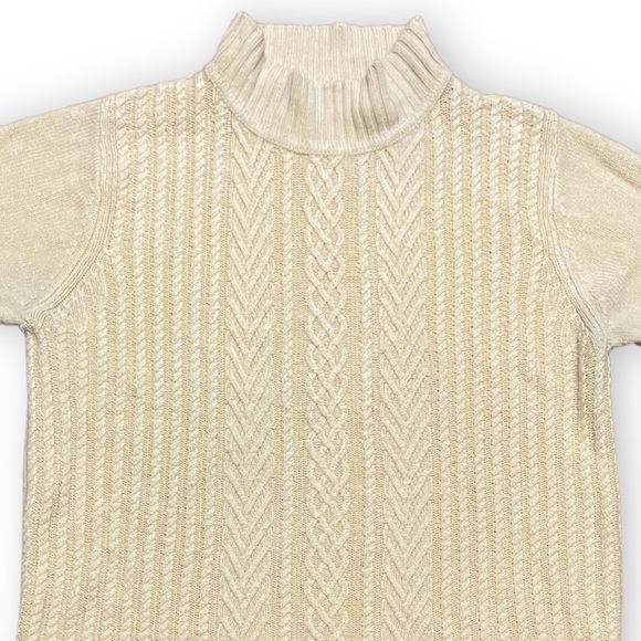 Hasting & Smith Knit Short Sleeve Sweater Yellow Mock Neck Women’s Size Large - Picture 4 of 15